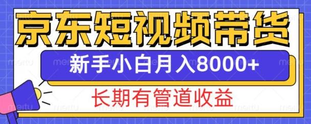 图片[1]-京东短视频带货新玩法，长期管道收益，新手也能月入8000+-天天学吧