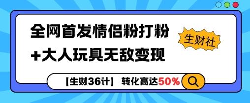 图片[1]-【生财36计】全网首发情侣粉打粉+大人玩具无敌变现-天天学吧