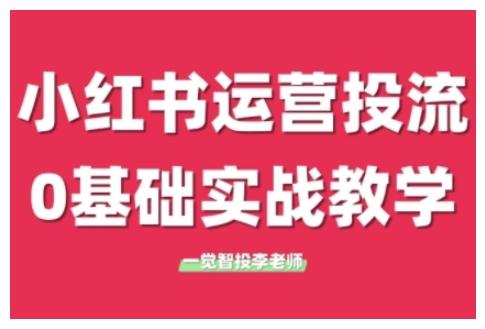 图片[1]-小红书运营投流，小红书广告投放从0到1的实战课，学完即可开始投放-天天学吧