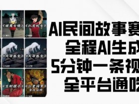 AI民间故事赛道，全程AI生成5分钟一条视频，全平台通吃-天天学吧