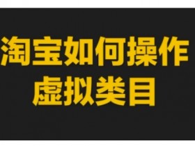 淘宝如何操作虚拟类目，淘宝虚拟类目玩法实操教程-天天学吧