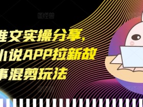 小说推文实操分享，蛋花小说APP拉新故事混剪玩法-天天学吧