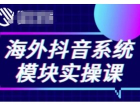 海外抖音Tiktok系统模块实操课，TK短视频带货，TK直播带货，TK小店端实操等-天天学吧